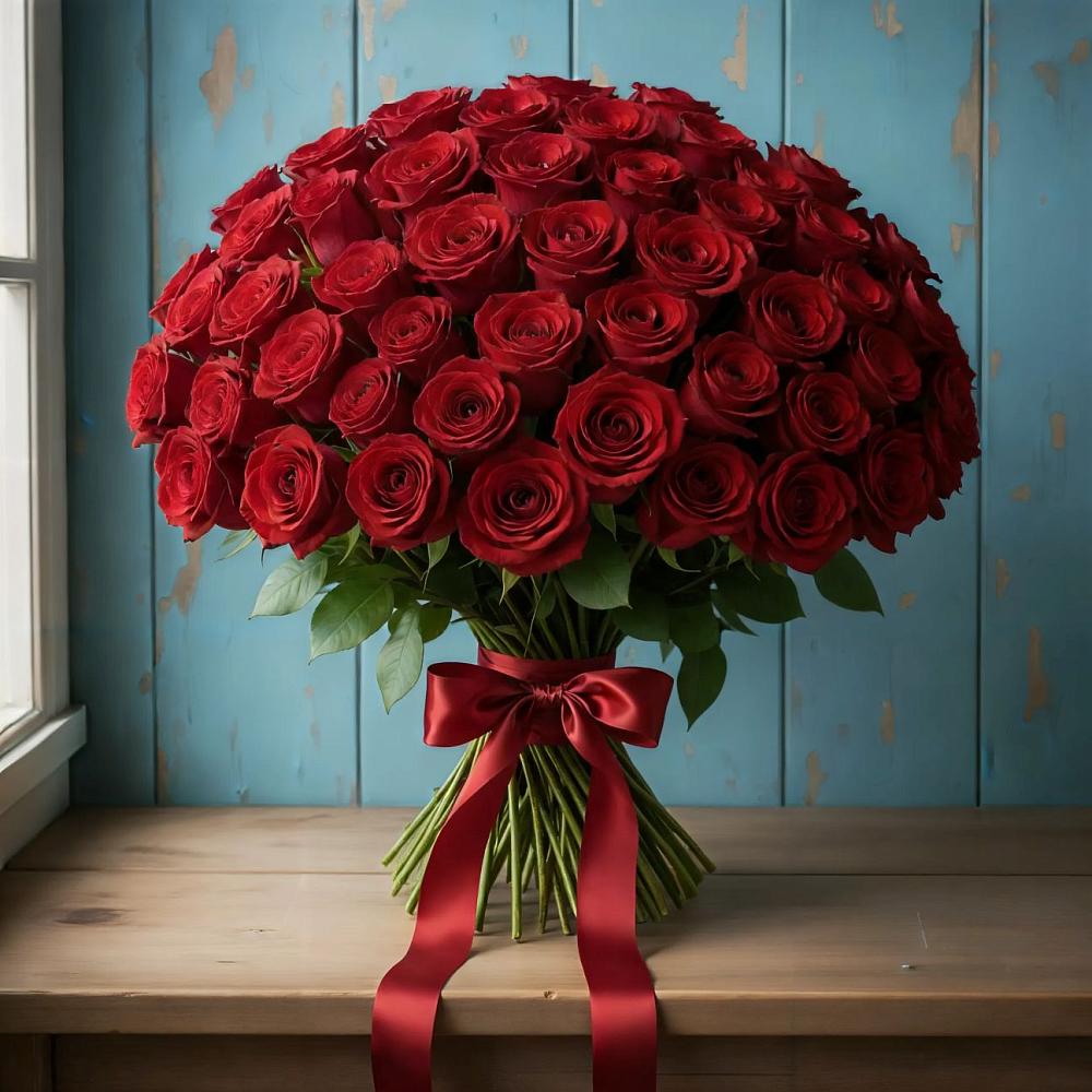 Букет Красные розы Блэк Меджик в Свободе