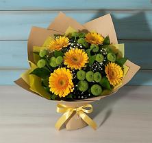 Букет цветов из:  Герберы и Хризантемы в Свободе