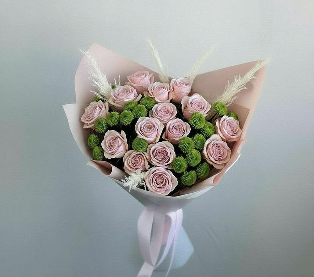 Букет цветов из: Розы и Хризантемы в Свободе