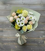 Букет цветов из:  Альстромерии, Розы и Хризантемы в Свободе