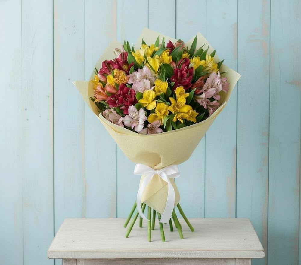 Букет цветов из: Альстромерии в Свободе