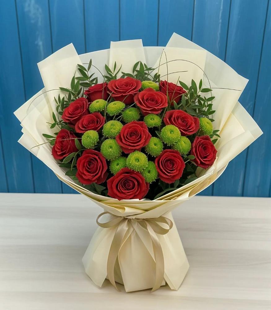 Букет цветов из: Розы и Хризантемы в Свободе