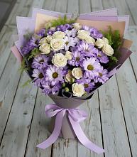 Букет цветов из:  Хризантемы и Розы #REPLACE_PRED# Свободе